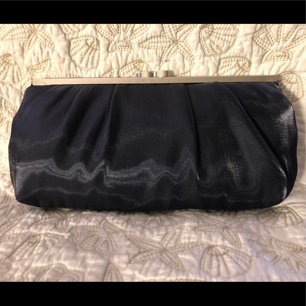 RSVP shimmery kisslock evening bag/clutch